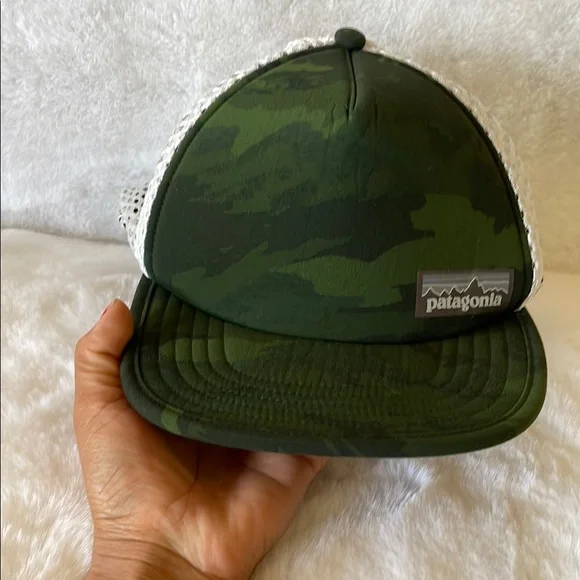 Patagonia Green Camo Trucker Hat - Picture 2 of 8